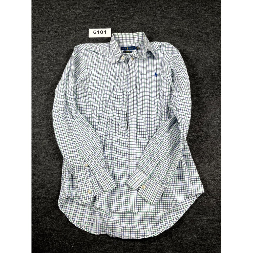 Ralph Lauren Shirt Mens Medium Multicolor Check‎ Classic Fit Collar Button Down